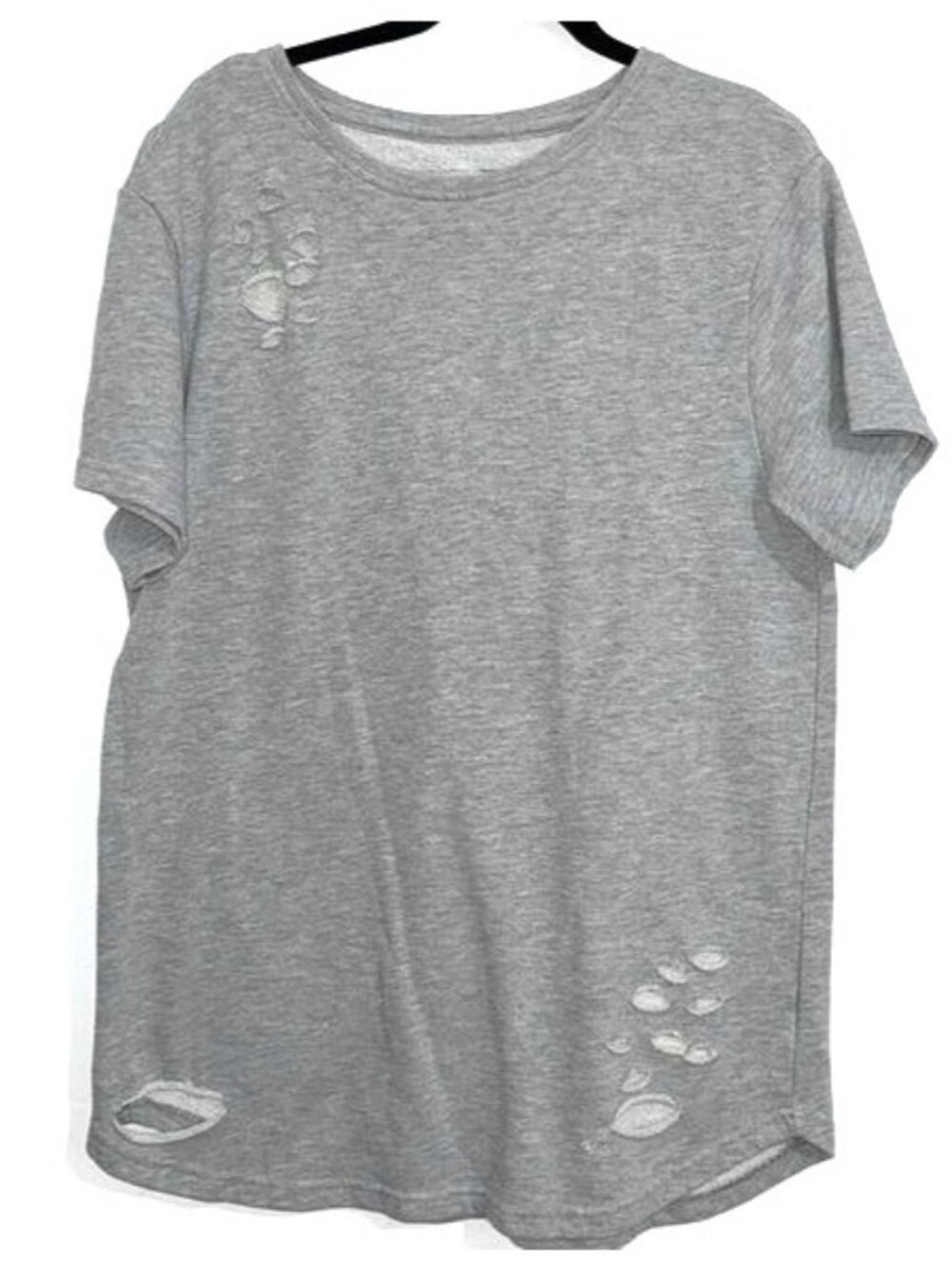 Alphalete XL Gray Distressed T-Shirt Cotton Blend Unisex